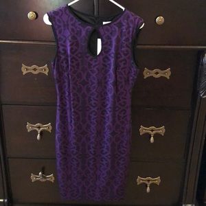 Purple and black paisley dress